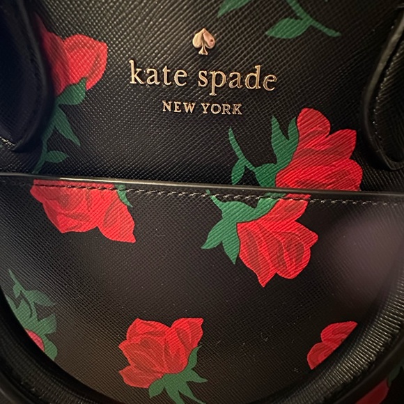 Kate Spade Black and Red Rose Satchel Set - Picture 3 of 6